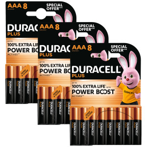 Duracell Plus AAA Batteries with Power Boost   24-Pack