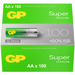GP Batteries GP Super G-Tech AA Bulk Batteries LR6 15A   Box of 100