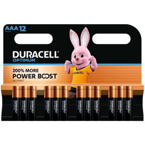 Duracell Optimum AAA Batteries with Power Boost   12-Pack
