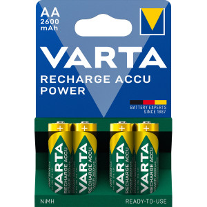 Varta Rechargeable AA Size Batteries NiMH 2600mAh 05716 4-Pack
