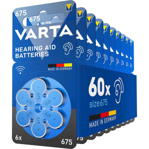 Varta Hearing Aid Batteries Size 675 Blue   60-Pack