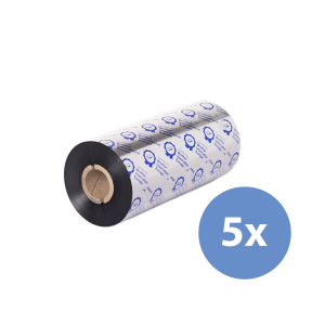 Brother Farbband Thermotransfer Premium-Harz Schwarz, 154 mm x 450 m - 5 Stück