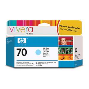 Tinte Nr. 70 C9390A Light Cyan, 130ml - HP Power Partner