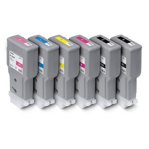 Tinten-Set PFI-320 (BK/MBK/C/M/Y/FP) für GP-200 / GP-300, 6x 300ml - Canon Gold Partner