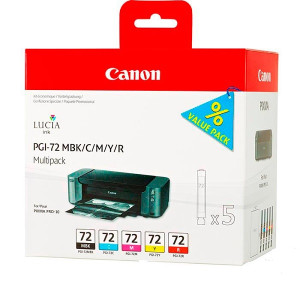 Tinte PGI-72 5er-Multipack (MBK/C/M/Y/R), 5 x 14 ml - Canon Gold Partner