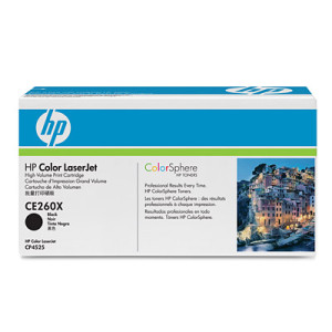 Toner Schwarz CE260X für Color Laserjet CP4525, 17.000 Seiten - HP Power Partner