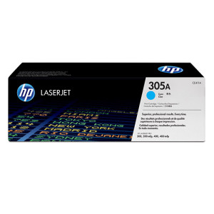 Toner 305A CE411A Cyan für Laserjet Pro 300 400, 2.600 Seiten - HP Power Partner