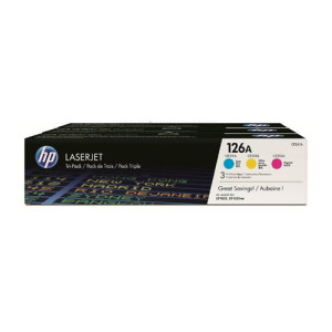 Toner 126A Rainbow Kit Cyan/Magenta/Yellow CF341A 3x 1.000 Seiten - HP Power Partner