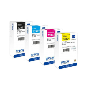 Tinten-Set XXL CMYK WorkForce WF-5110 WF-5190 WF-5620 WF-5690 WF-5620dwf Tinte Multipack 4-Pack 4er C13T789140 C13T789240 C13T789340 C13T789440 -