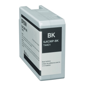 Tinte SJIC36P(K) Schwarz für ColorWorks C6000 C6500, 80ml - Epson Partner