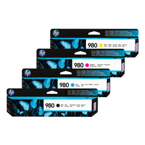 Tintenset CMYK Nr. 980 für OfficeJet Enterprise X555 X585, 1x 10.000 und 3x 6.600 Seiten - HP Power Partner