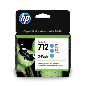 Tinte 712 Multipack Cyan 3ED77A, 3x 29 ml - HP Power Partner