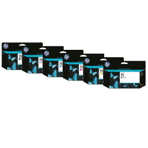 Tintenset MkPkCMYG Nr. 72 für DesignJet, 6x 130 ml  - HP Power Partner