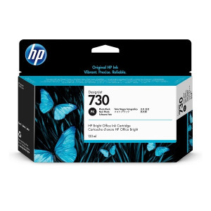 Tinte Nr. 730 Photoschwarz für Designjet T1600 T1700 T2600 T940, P2V67A, 130 ml - HP Power Partner