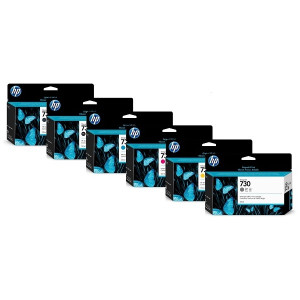 Tinten-Set MkPkCMYG Nr. 730 6x 130ml DesignJet T1600 T1700 T2600 T940 T1600ps T1600dr T1700ps T1700dr T2600ps T2600dr Multipack 4-Pack Tinte Set 4er