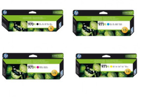 Tintenset CMYK 971XL / 970XL für OfficeJet Pro X451 X551 X476 X576 - HP Power Partner
