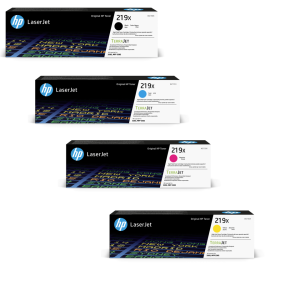 Toner-Set 219X Multipack Cyan Magenta Gelb Schwarz Color LaserJet 3202 3302 Toner Tonerset 219 Patrone Kartusche W2190X W2191X W2192X W2193X - HP