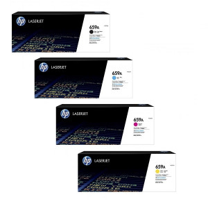 Toner-Set 659A (Schwarz, Cyan, Magenta, Gelb) für M776 M856, 1x 16.000 Seiten + 3x 13.000 Seiten - HP Power Partner