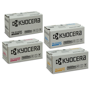 Toner-Set Multipack TK-5240 (Schwarz, Cyan, Magenta, Yellow) für P5026 M5526 4-Pack Toner Set Tonerset - 10% Rabatt mit FlexPage, Kyocera Print Green