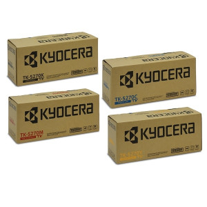 Toner-Set TK-5270 Schwarz Cyan Magenta Yellow Toner Ecosys P6230 M6230 M6630 TK5270 Original Vorteilspaket Pack Tonerset Multipack 5270 TK-5270K