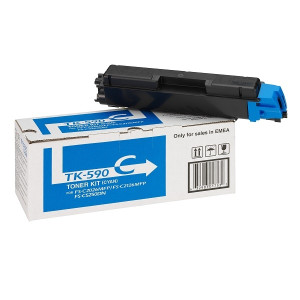 Toner Kit TK-590C Cyan für FS-C5250 FS-C2026 FS-C2126 FS-C2526 FS-C2626 M6026 M6526 P6026, 5k - Kyocera Print Green - Kyocera Partner