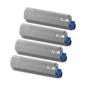 Toner-Set Cyan Magenta Gelb Schwarz für C823 C833 C843 C823n C823dn C833dn C843dn C843dnw Rainbow Kit Multipack 4-Pack 4er Toner 46471104 46471103