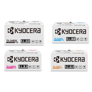 Toner-Set Multipack TK-5480 (Schwarz, Cyan, Magenta, Yellow) für PA2101 MA2101 4-Pack Toner Set Tonerset TK5480 - Kyocera Print Green - Kyocera