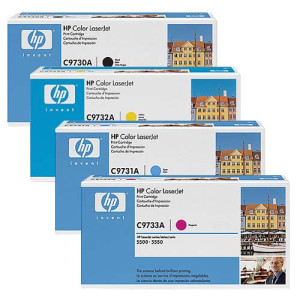 Toner-Set (Cyan, Magenta, Yellow, Schwarz) für Color LaserJet 5500 5550 - HP Power Partner