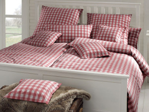 Pościel Elegante Quadro Red - Czerwony / Bordo
