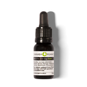 Olejek CBD 5% surowy z chlorofilem w buteleczce 10 ml
