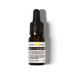 Olejek CBD 10% bez chlorofilu w buteleczce 10 ml
