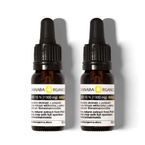 Olejek CBD 10% bez chlorofilu w zestawie 2 buteleczek 10 ml