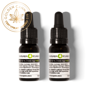 Olejek CBD 10% surowy z chlorofilem w zestawie 2 buteleczek 10 ml