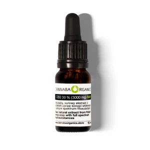 Olejek CBD 30% surowy z chlorofilem w buteleczce 10 ml