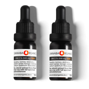 Olejek CBN 5% surowy z chlorofilem w zestawie 2 buteleczek 10 ml
