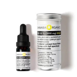 Olejek CBD 30% bez chlorofilu w buteleczce 10 ml z puszką aluminiową