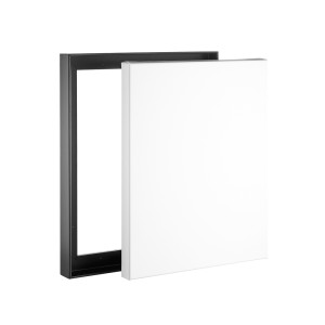 Keilrahmen im Set mit Schattenfugenrahmen Slim schwarz XXL 60 x 60 cm