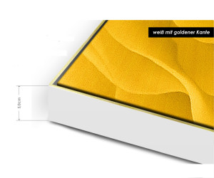 Schattenfugenrahmen Slim - Weiss / Gold - XXL 90 x 150 cm