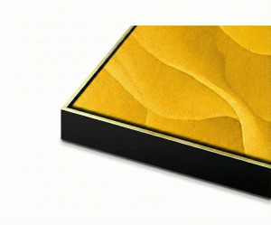 Schattenfugenrahmen Slim - Schwarz / Gold - Standard 180 x 220 cm
