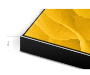 Schattenfugenrahmen Slim - Schwarz / Silber - XXL 120 x 175 cm