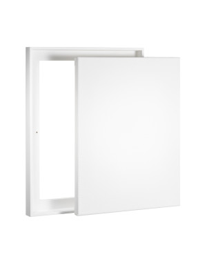 Keilrahmen im Set mit Schattenfugenrahmen Slim weiss 70 x 100 cm