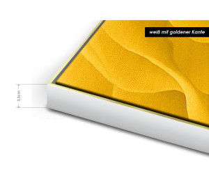 Schattenfugenrahmen Slim - Weiss / Gold - Standard 80 x 240 cm