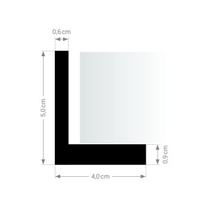 Schattenfugenrahmen Slim - Schwarz / Silber - XXL 80 x 150 cm