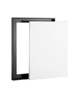 Keilrahmen im Set mit Schattenfugenrahmen Slim schwarz 100 x 100 cm