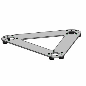 SpacePole Bodenplatte 3-fach