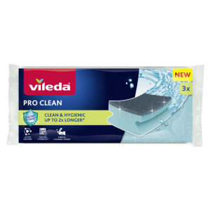 Zmywak profilowany z enzymami Vileda Pro Clean 3 szt.