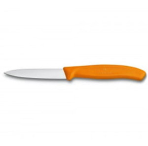 Nóż do warzyw i owoców Victorinox 6.7606.L119 - 8 cm prosty pomarańczowy