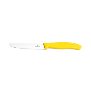 Nóż do warzyw i owoców Victorinox 6.7836.L118 - 11 cm prosty z ząbkami żółty