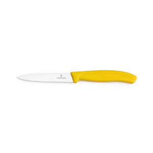 Nóż do warzyw i owoców Victorinox 6.7736.L8 - 10 cm prosty z ząbkami żółty