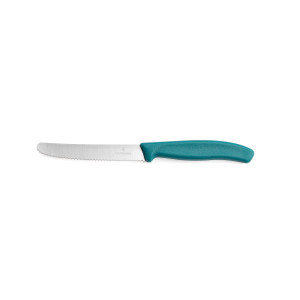 Nóż do warzyw i owoców Victorinox 6.7834.C1 - 11 cm prosty ząbkowany turkusowy